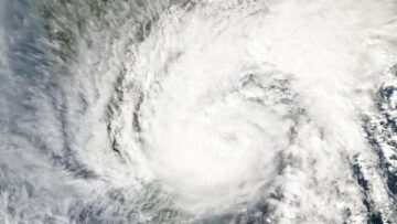 Satellite image of a cyclone over the Bay of Bengal