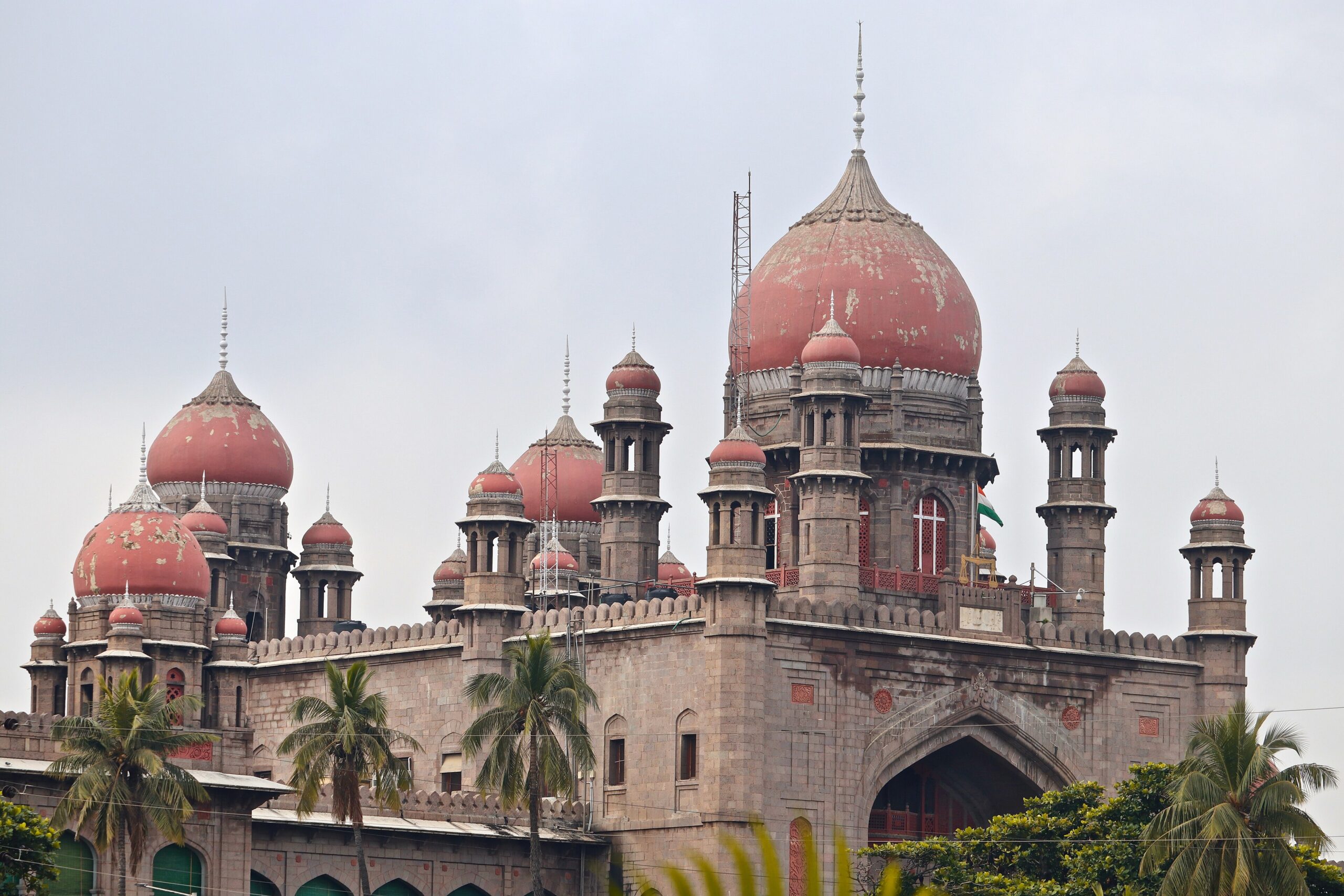 The red-brick Telangana High Court building in Hyderabad