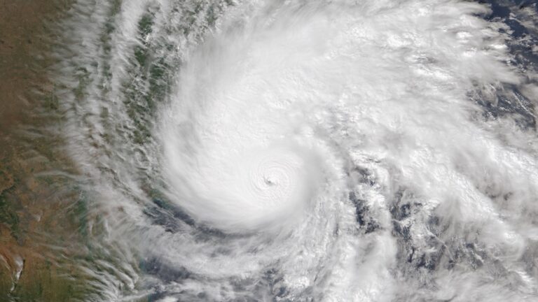 Satellite image of Cyclone Arnab over the Bay of Bengal on 27 October